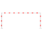 Height restriction barriers | stationary | fixed, 100 x 100 mm, to be fixed by plugs | total width: 6000 mm | clear height: approx. 2300 mm
